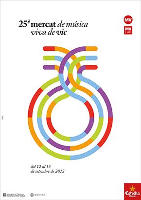 Cartell de la 25ª edició del MMVV - Obra de l'estudi Vic Bisgràfic
